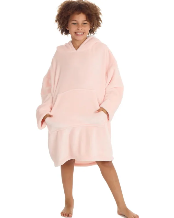 Kids Slumber Party Kids Oversized Hoodie - Pale Pink