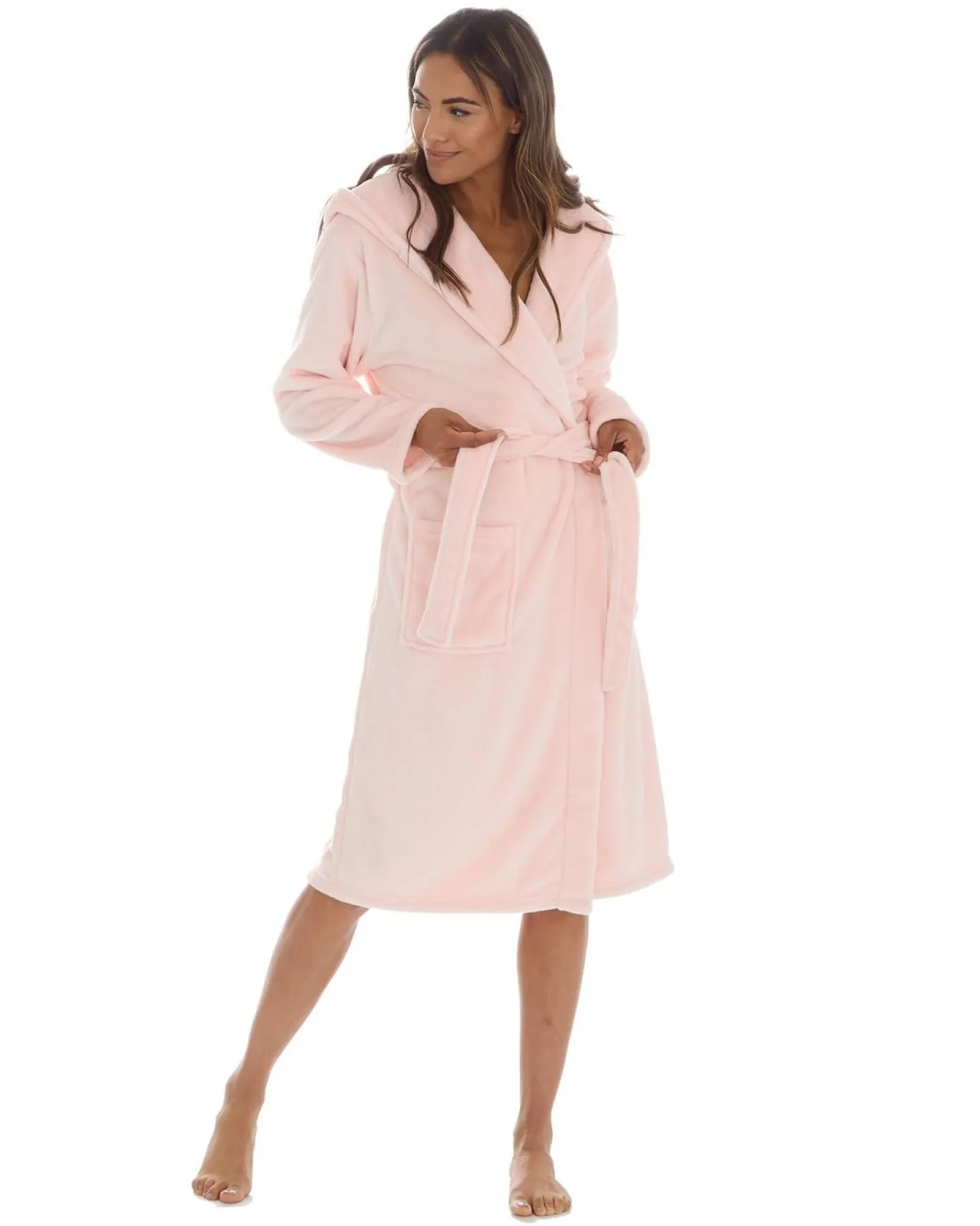 slumber_party_womens_hood_1-1.webp Slumber Party Dressing Gowns | Womens Hooded Dressing Gown - Pale Pink