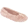 SlumberzzZ Slippers | Chevron Glitter Ballet Slippers - Pink