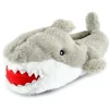 Kids SlumberzzZ Grey Shark Slippers