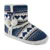 SlumberzzZ Slippers | Heart Knitted Bootie Slippers - Navy