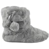 SlumberzzZ Slippers | Plush Bootie Slippers - Grey