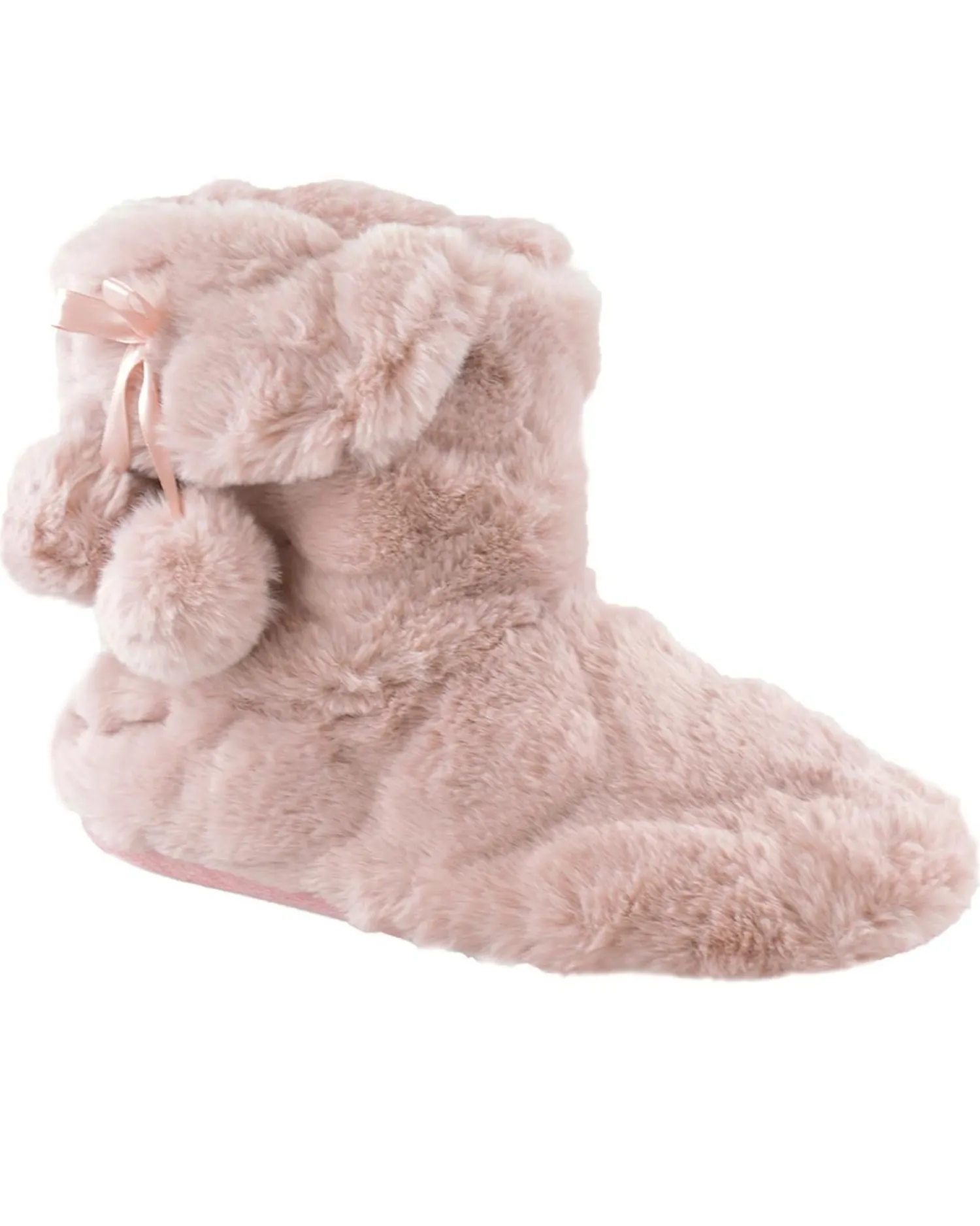 slumberzzz_plush_bootie_s_1.webp SlumberzzZ Slippers | Plush Bootie Slippers - Pink