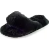 SlumberzzZ Slippers | Plush Fluffy Slider Slippers - Black