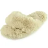 SlumberzzZ Slippers | Plush Fluffy Slider Slippers - Cream