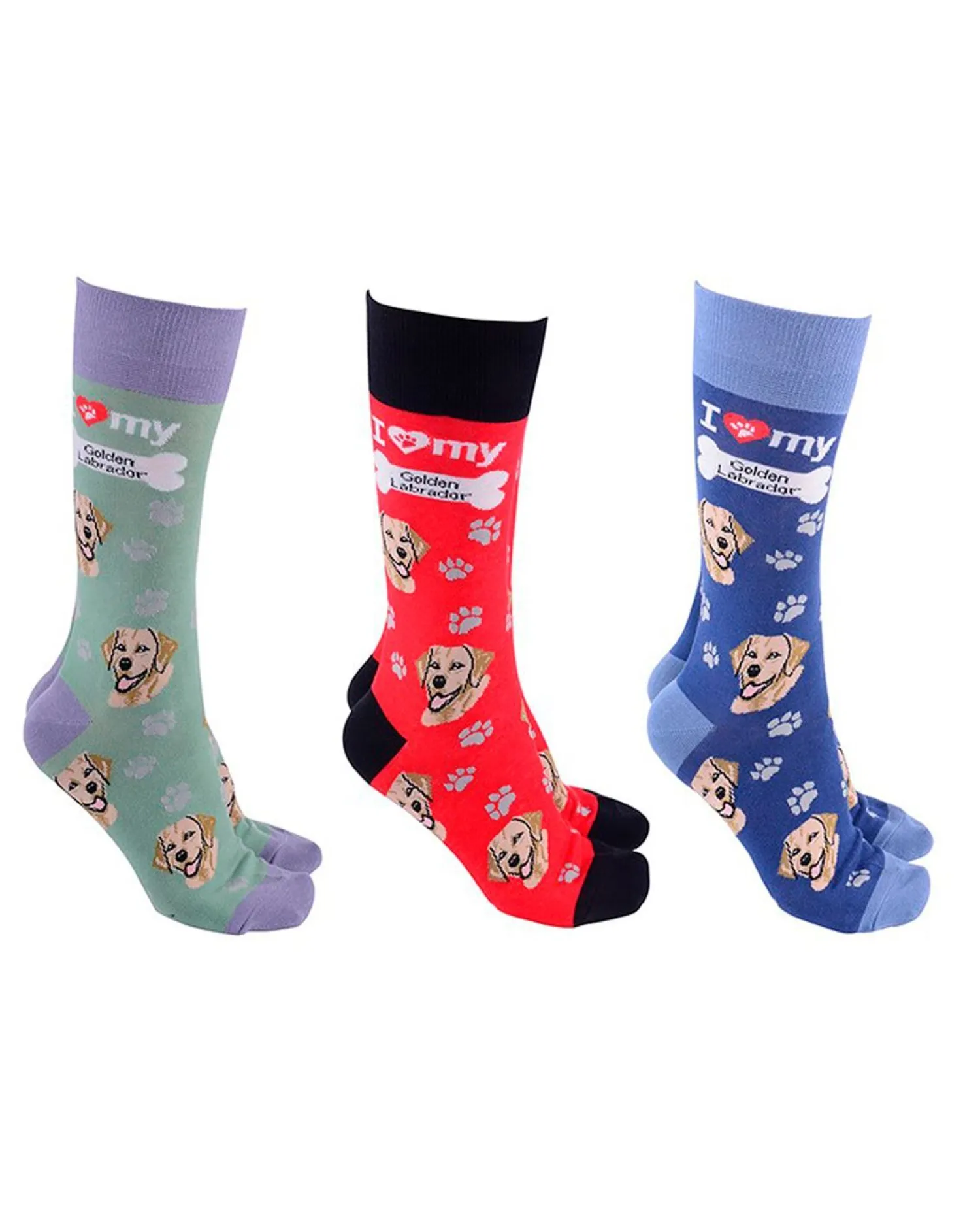 sock_society__pack_i_love_0.webp Men Sock Society 3 Pack I Love My Golden Lab Socks