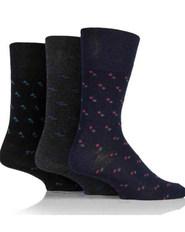 Men SockShop 6 Pairs Mens Gentle Grip Bamboo Socks - Dark Pattern