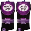 SockShop Socks | 6 Pairs Womens Gentle Grip Socks - Black