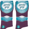 SockShop Socks | 6 Pairs Womens Gentle Grip Diabetic Socks - Purple