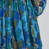 South Beach Dresses | Blue Metallic Mini Dress