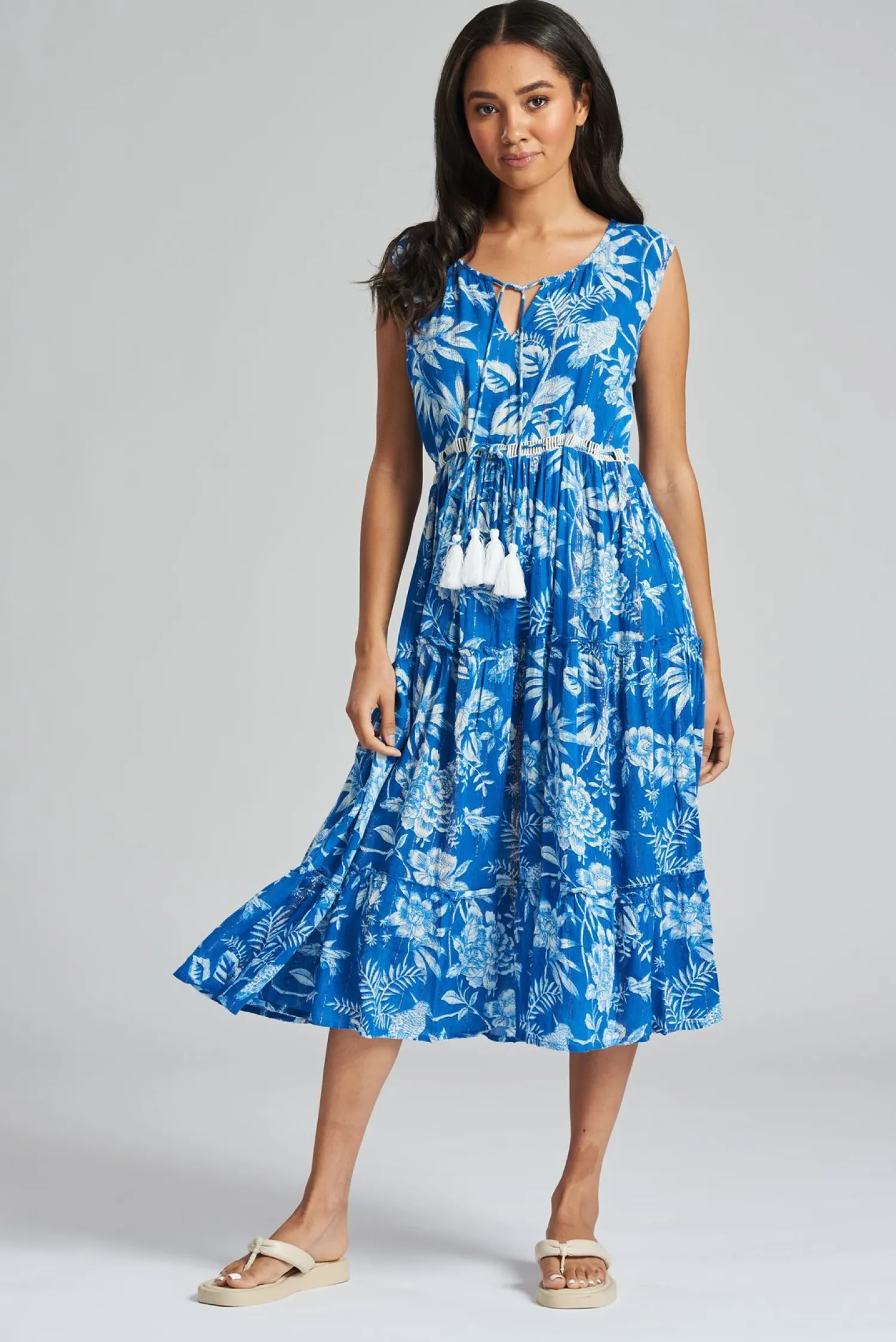 south_beach_floral_print__2.webp South Beach Dresses | Floral Print Midi Dress