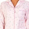 Sue Marks Pyjamas | Floral Flannel Brushed Cotton Pyjamas - Pink