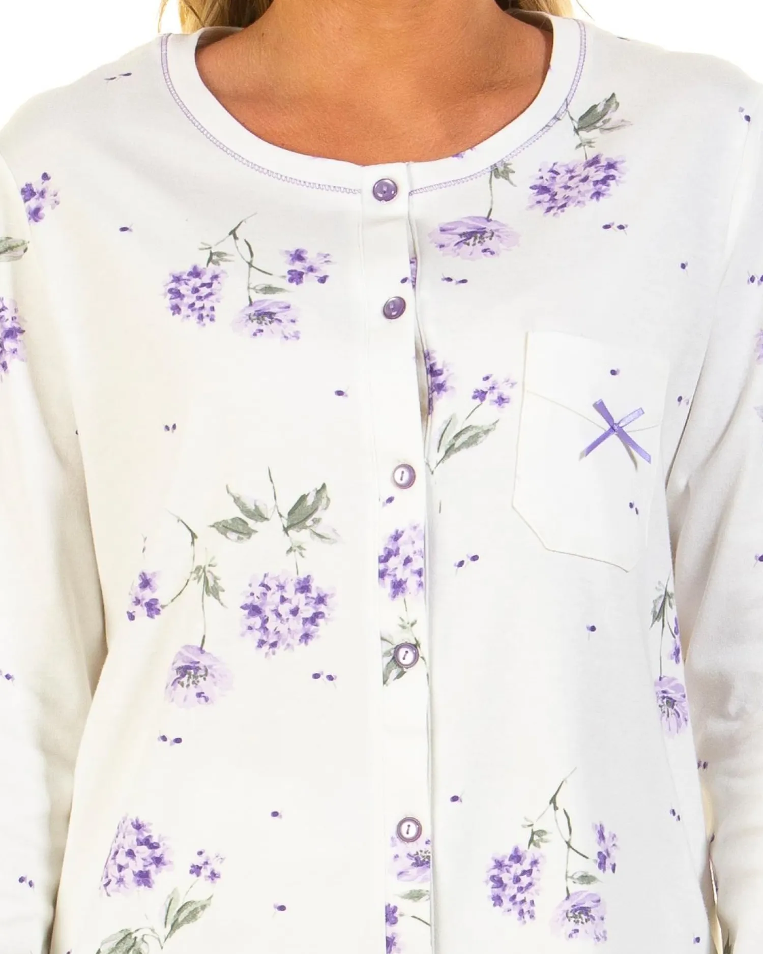 sue_marks_florence_floral_2-1.webp Sue Marks Pyjamas | Florence Floral Button Pyjamas - Lilac