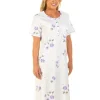 Sue Marks Nighties | Florence Short Sleeve Floral Nightie - Lilac