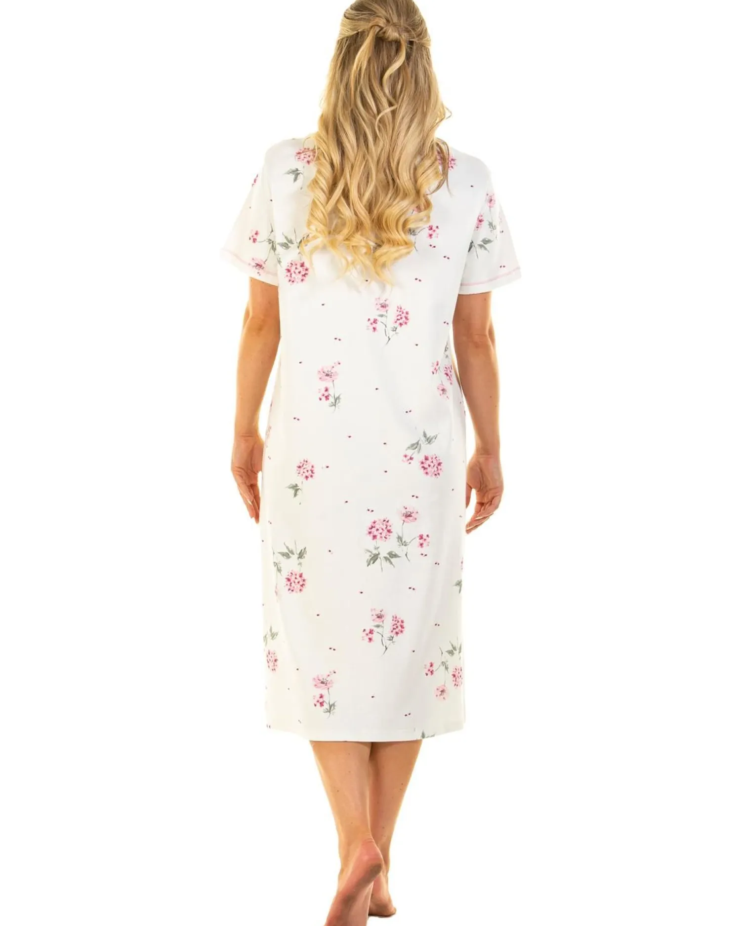 sue_marks_florence_short__2-1.webp Sue Marks Nighties | Florence Short Sleeve Floral Nightie - Pink