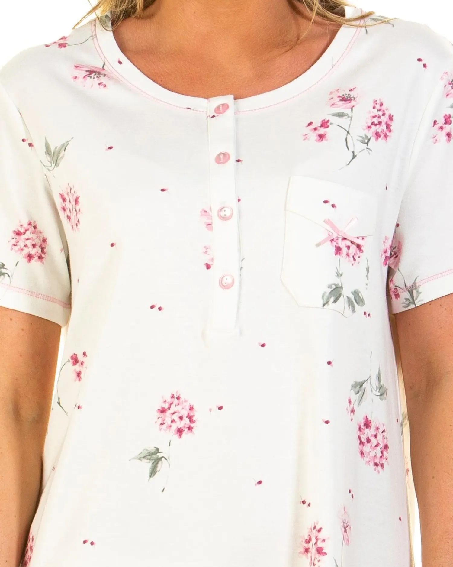 sue_marks_florence_short__3-1.webp Sue Marks Nighties | Florence Short Sleeve Floral Nightie - Pink