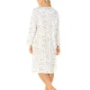 Sue Marks Nighties | Flower Spray 43" Long Sleeve Nightie - Ivory