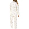 Sue Marks Pyjamas | Flower Spray Button Pyjamas - Ivory