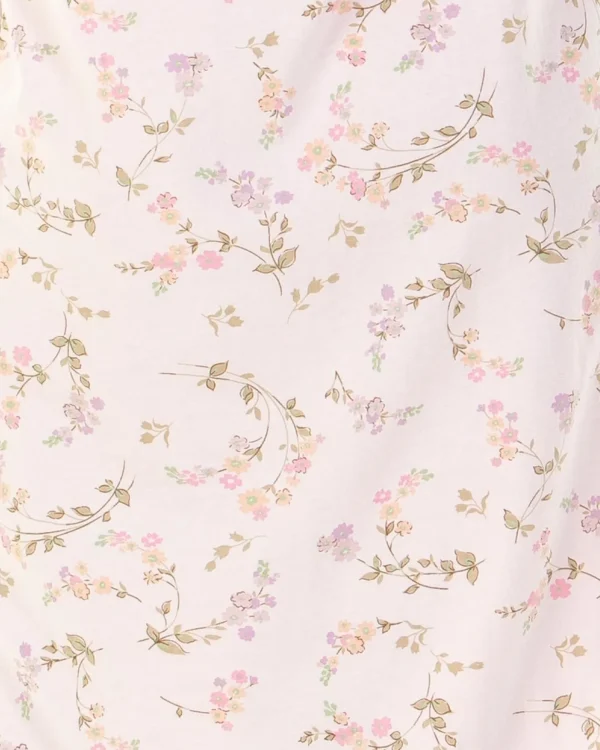 Sue Marks Nighties | Flower Spray Sleeveless Nightie - Pink