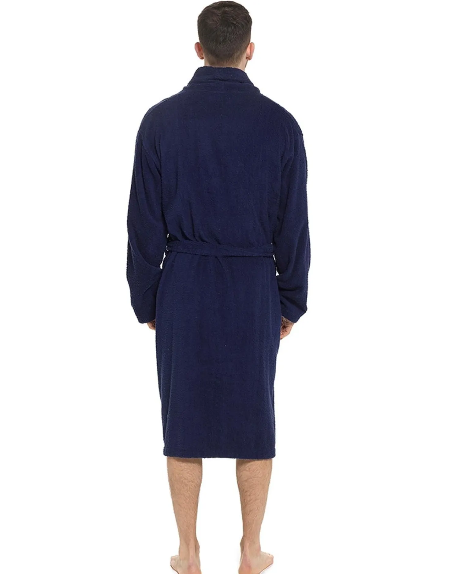 tom_franks_cotton_towelli_1.webp Men Tom Franks Cotton Towelling Bathrobe - Navy