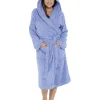 Tom Franks Dressing Gowns | Hooded Towelling Robe - Lilac