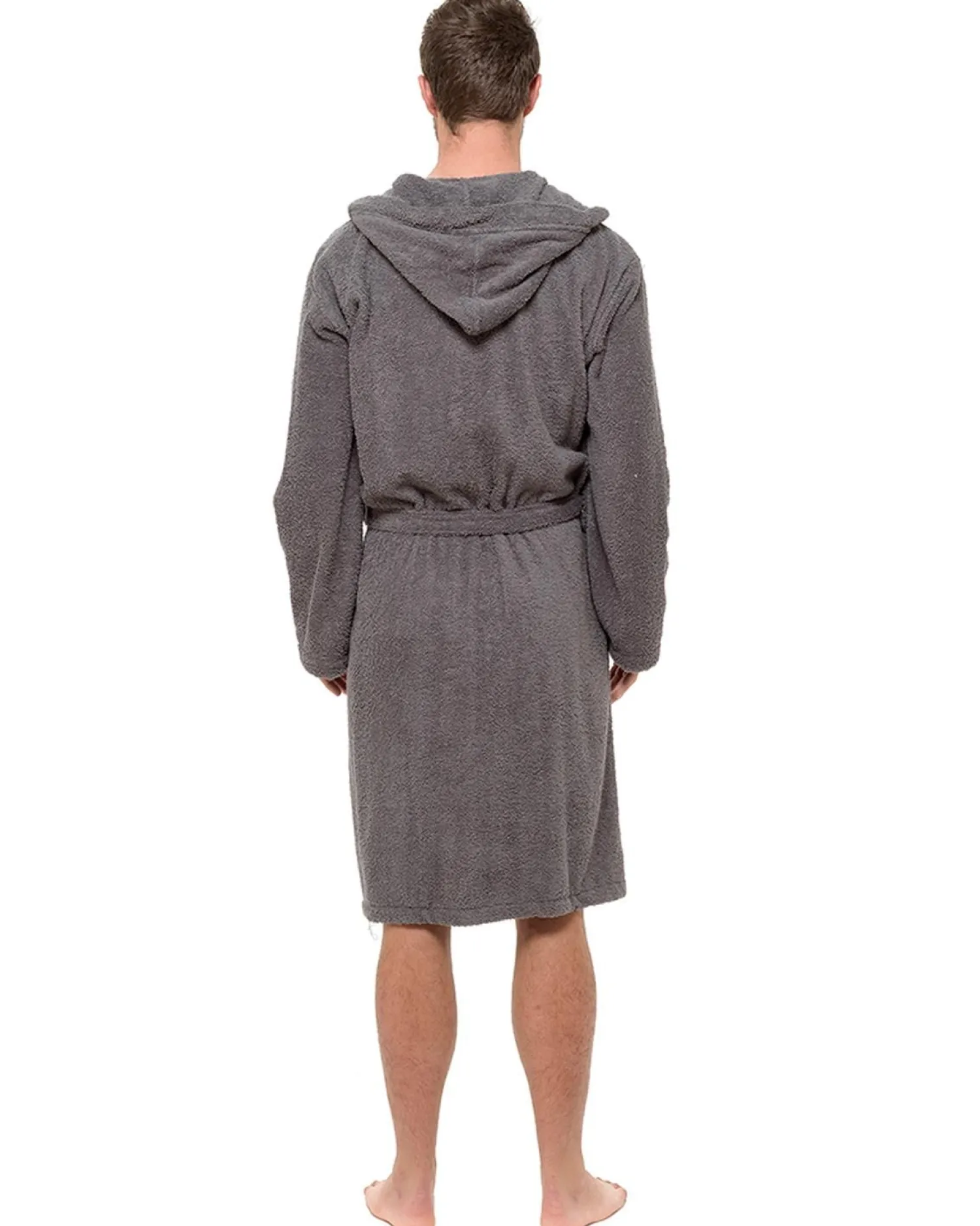 tom_franks_hooded_towelli_1-4.webp Men Tom Franks Hooded Towelling Dressing Gown - Grey