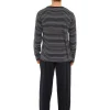 Men Tom Franks Jersey Cotton Long Pyjamas - Black