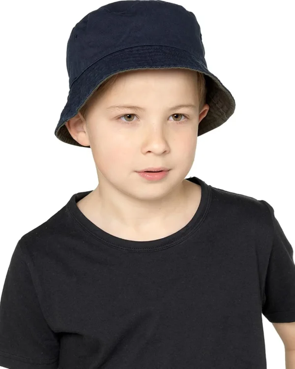Kids Tom Franks Kids Reversible Bucket Hat - Khaki/Navy
