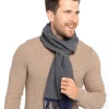 Men Tom Franks Mens Brushed Scarf - Grey