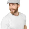 Men Tom Franks Mens Grey Tweed Flat Cap