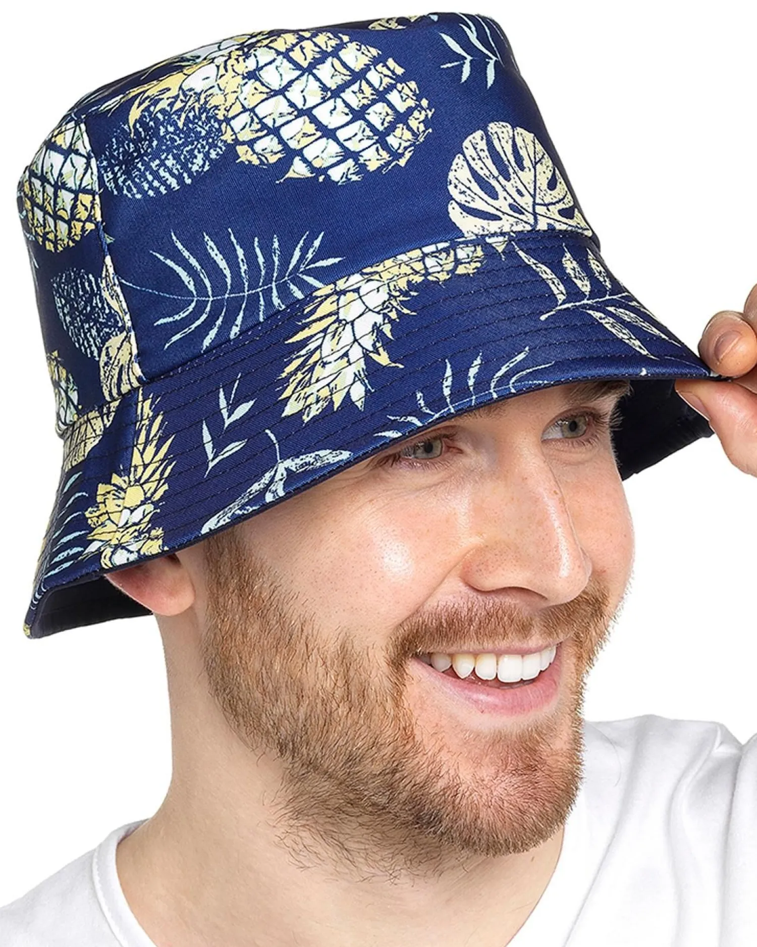 tom_franks_mens_reversibl_1.webp Men Tom Franks Mens Reversible Bucket Hat - Pineapple