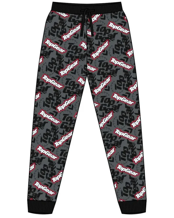 Men Top Gear Mens Grey Logo Lounge Pants