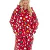 Men Slumber Party Unisex Christmas Oversized Hoodie - Red