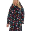 Men Slumber Party Unisex Christmas Oversized Hoodie - Navy