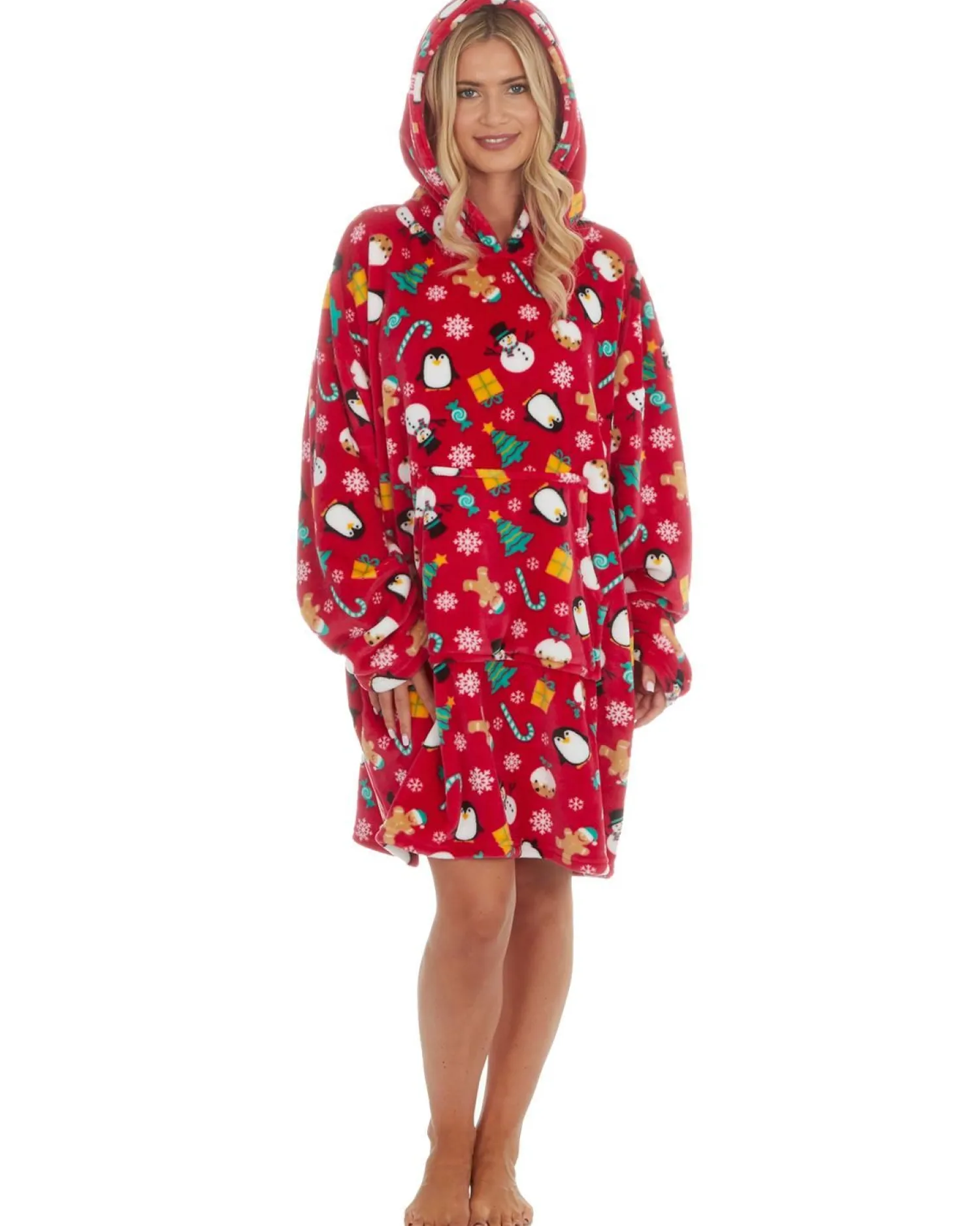 unisex_christmas_oversize_2-1.webp Men Slumber Party Unisex Christmas Oversized Hoodie - Red