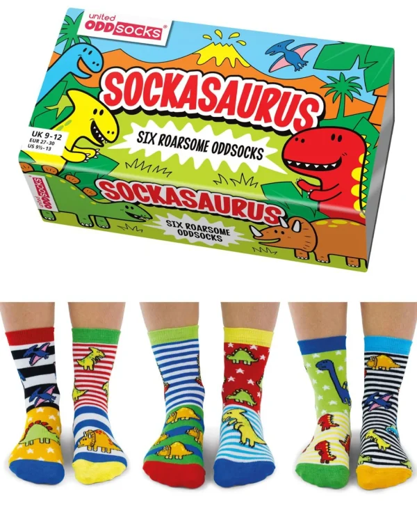 Kids United Oddsocks Kids Sockasaurus Socks Gift Box