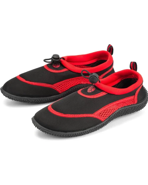 Kids Urban Beach Kids Toggle Aqua Shoes - Black/Red