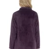 * Dressing Gowns | Waffle Fleece Zip Bed Jacket - Purple