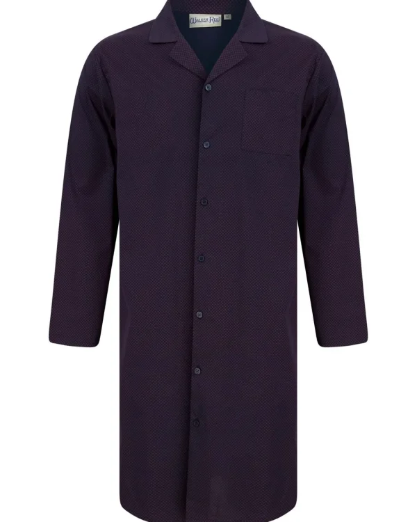 Men Walker Reid 42" Diamond Geo Print Button Nightshirt