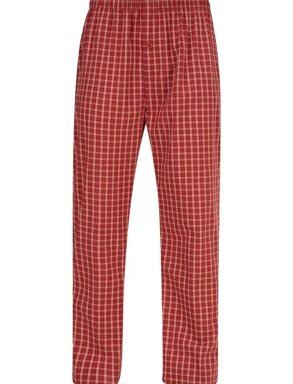 Men Walker Reid 100% Woven Cotton Check Pyjamas - Red