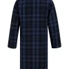 Men Walker Reid Brushed Cotton Check Nightshirt - Navy