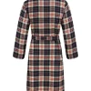 Men Walker Reid Brushed Cotton Check Dressing Gown - Red