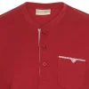 Men Walker Reid Cotton Geo Print Jersey Pyjamas - Red