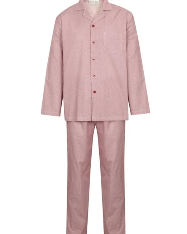 Men Walker Reid Cotton Geo Print Tailored Pyjamas - Red