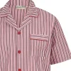 Men Walker Reid Cotton Stripe Pyjamas - Red