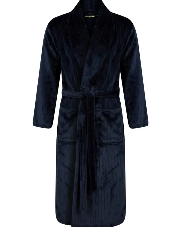 Men Walker Reid Polished Flannel Fleece Dressing Gown