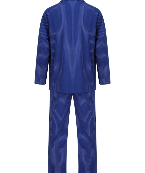 Men Walker Reid Stripe Woven Pyjamas - Blue