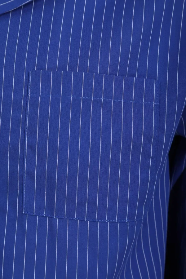 Men Walker Reid Stripe Woven Pyjamas - Blue