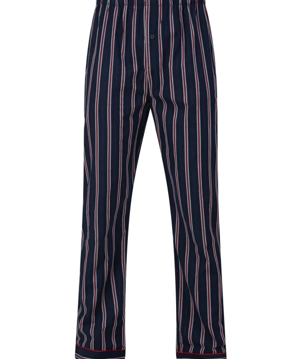 Men Walker Reid Woven Button Pyjamas - Navy