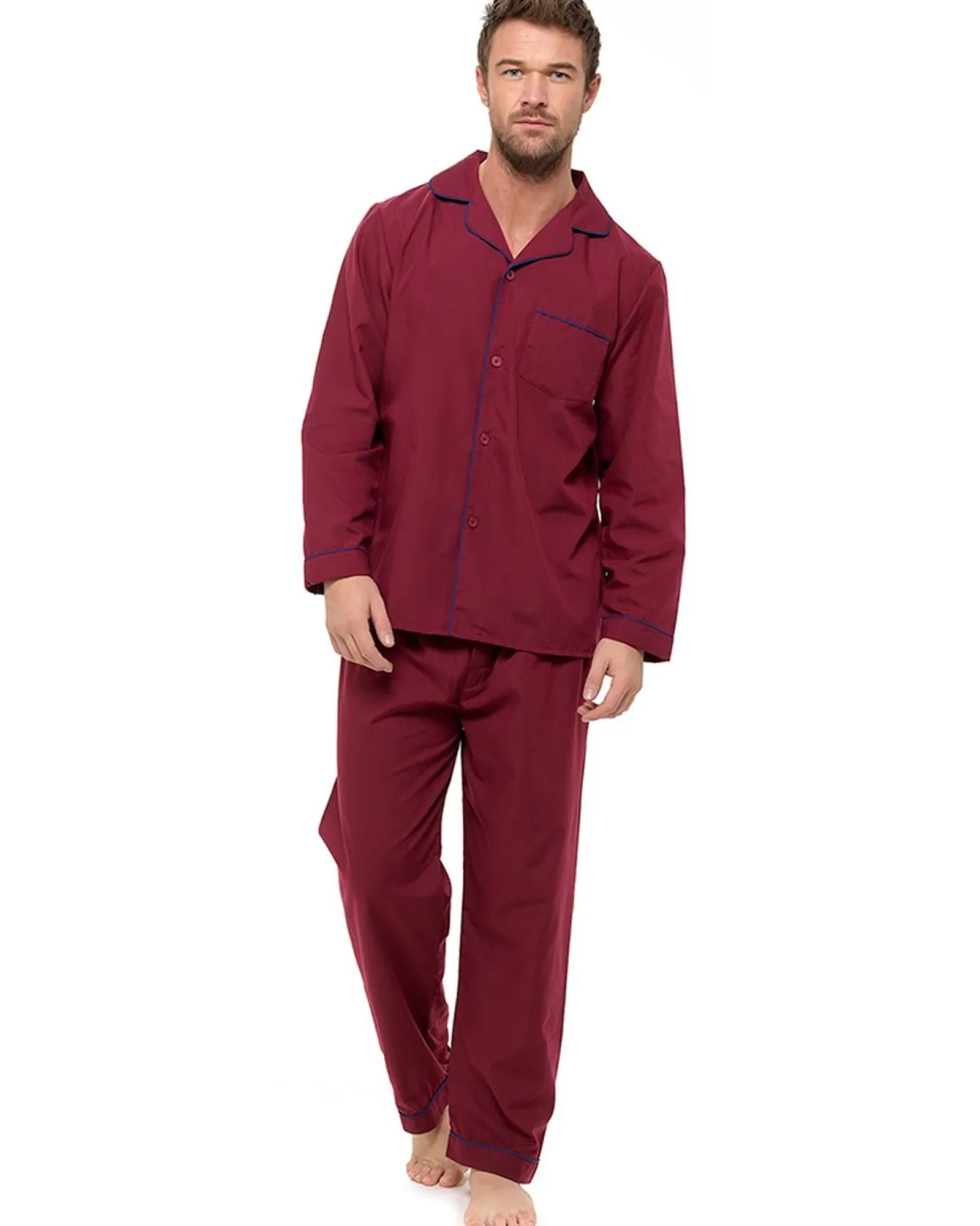 walter_grange_tailored_bu_0-1.webp Men Walter Grange Tailored Button Pyjamas - Burgundy